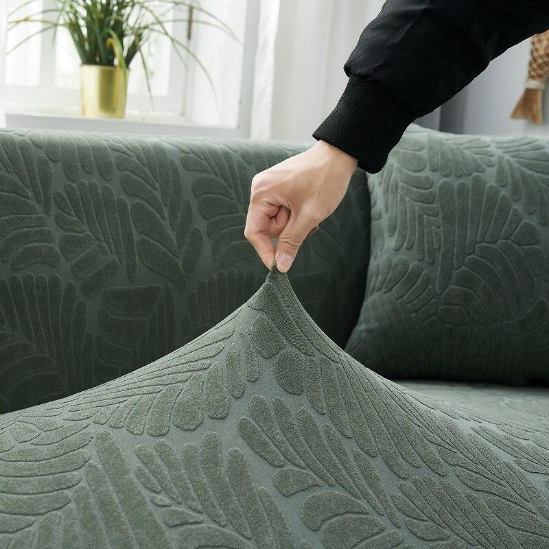 3D Luxury Leaves Embossed Jacquard Sofa Covers (WATER REPELLENT) - Hika home