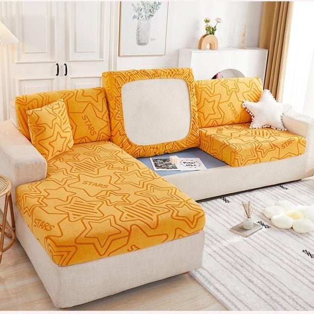"ENLARGE SIZE "Premium 3D Embossed Jacquard Sofa Seat Slipcovers - Hika home