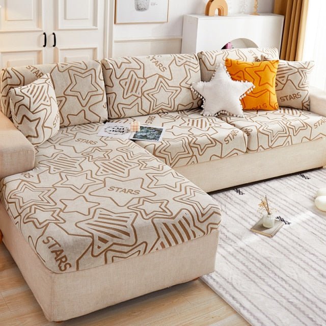 "ENLARGE SIZE "Premium 3D Embossed Jacquard Sofa Seat Slipcovers - Hika home