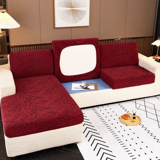 "ENLARGE SIZE "Premium 3D Embossed Jacquard Sofa Seat Slipcovers - Hika home