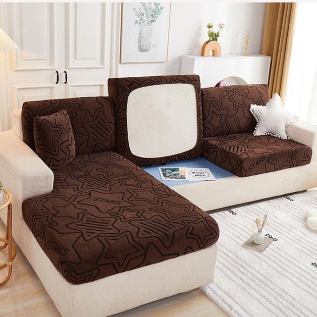 "ENLARGE SIZE "Premium 3D Embossed Jacquard Sofa Seat Slipcovers - Hika home