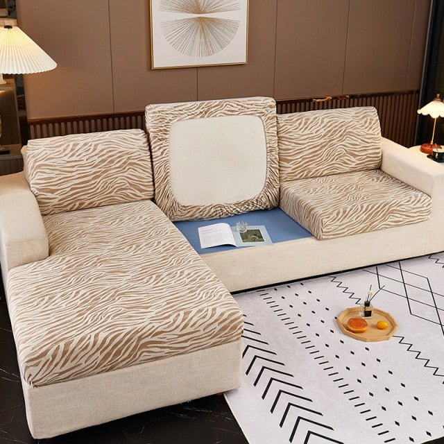 "ENLARGE SIZE "Premium 3D Embossed Jacquard Sofa Seat Slipcovers - Hika home
