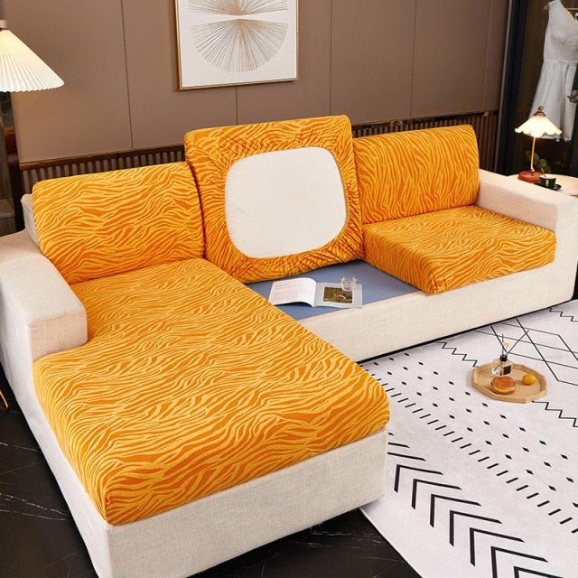 "ENLARGE SIZE "Premium 3D Embossed Jacquard Sofa Seat Slipcovers - Hika home