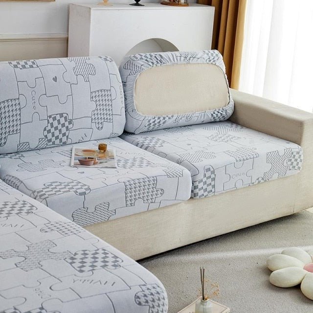 "ENLARGE SIZE "Premium 3D Embossed Jacquard Sofa Seat Slipcovers - Hika home
