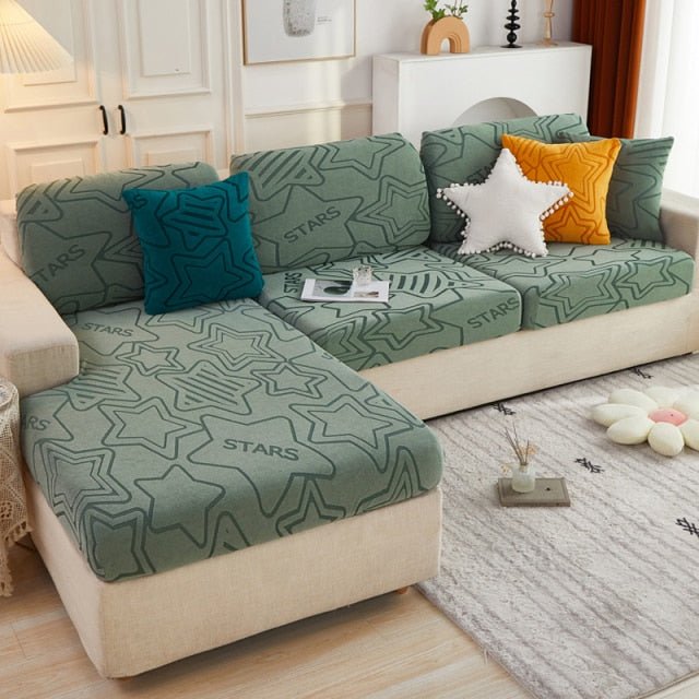 "ENLARGE SIZE "Premium 3D Embossed Jacquard Sofa Seat Slipcovers - Hika home