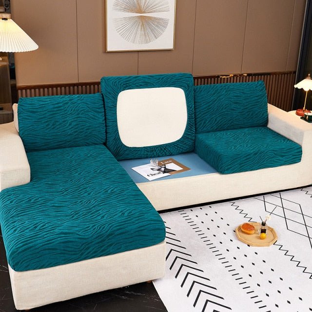"ENLARGE SIZE "Premium 3D Embossed Jacquard Sofa Seat Slipcovers - Hika home