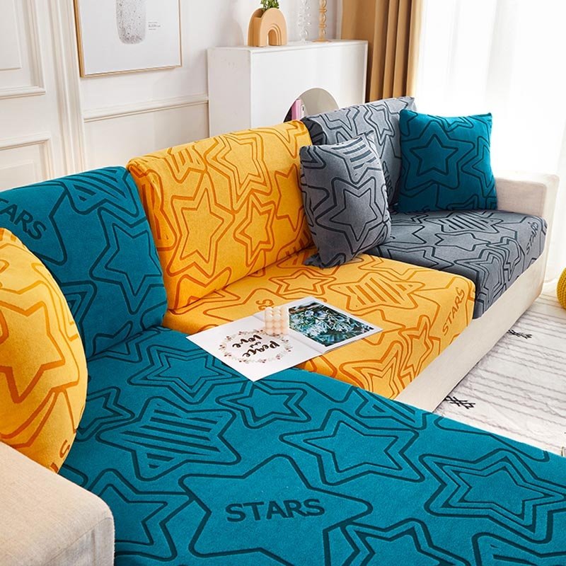 "ENLARGE SIZE "Premium 3D Embossed Jacquard Sofa Seat Slipcovers - Hika home