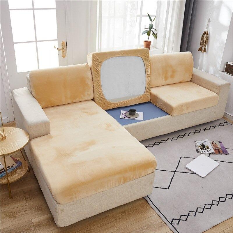 "ENLARGE SIZE"Premium Velvet Sofa Seat Slipcovers (Velvet) - Hika home
