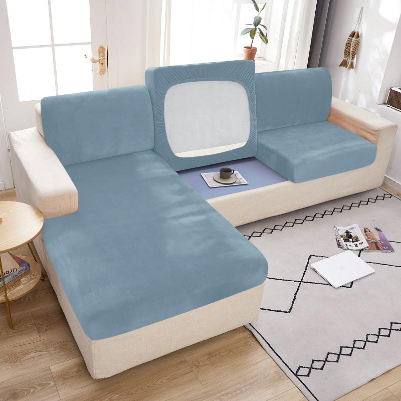 "ENLARGE SIZE"Premium Velvet Sofa Seat Slipcovers (Velvet) - Hika home