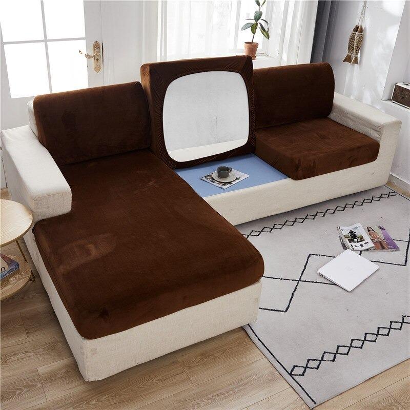 "ENLARGE SIZE"Premium Velvet Sofa Seat Slipcovers (Velvet) - Hika home
