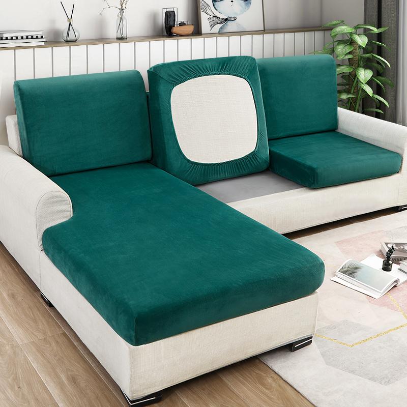 "ENLARGE SIZE"Premium Velvet Sofa Seat Slipcovers (Velvet) - Hika home