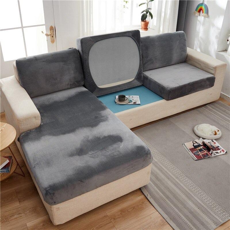 "ENLARGE SIZE"Premium Velvet Sofa Seat Slipcovers (Velvet) - Hika home