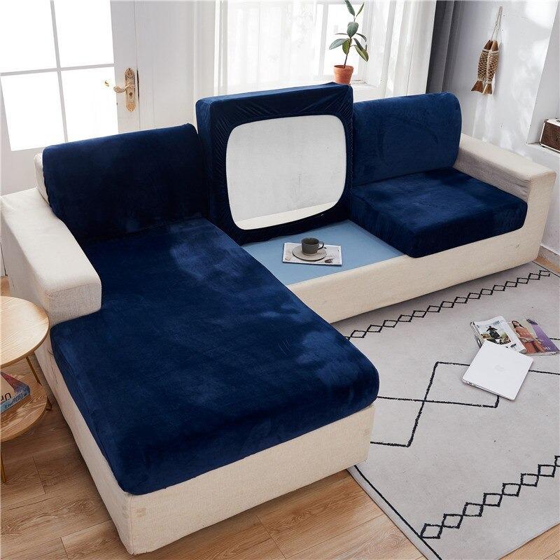 "ENLARGE SIZE"Premium Velvet Sofa Seat Slipcovers (Velvet) - Hika home