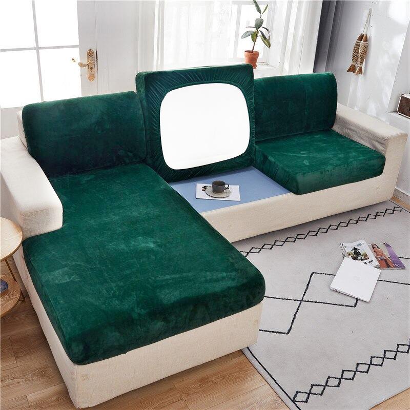 "ENLARGE SIZE"Premium Velvet Sofa Seat Slipcovers (Velvet) - Hika home