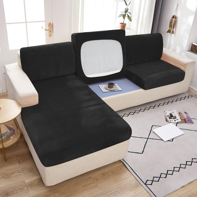 "ENLARGE SIZE"Premium Velvet Sofa Seat Slipcovers (Velvet) - Hika home