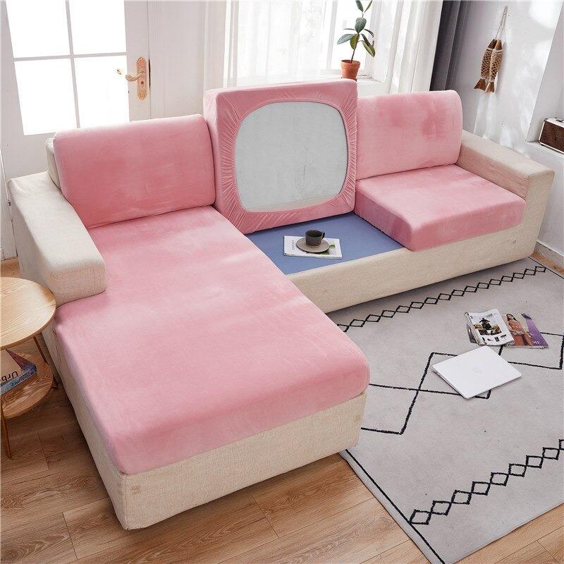 "ENLARGE SIZE"Premium Velvet Sofa Seat Slipcovers (Velvet) - Hika home