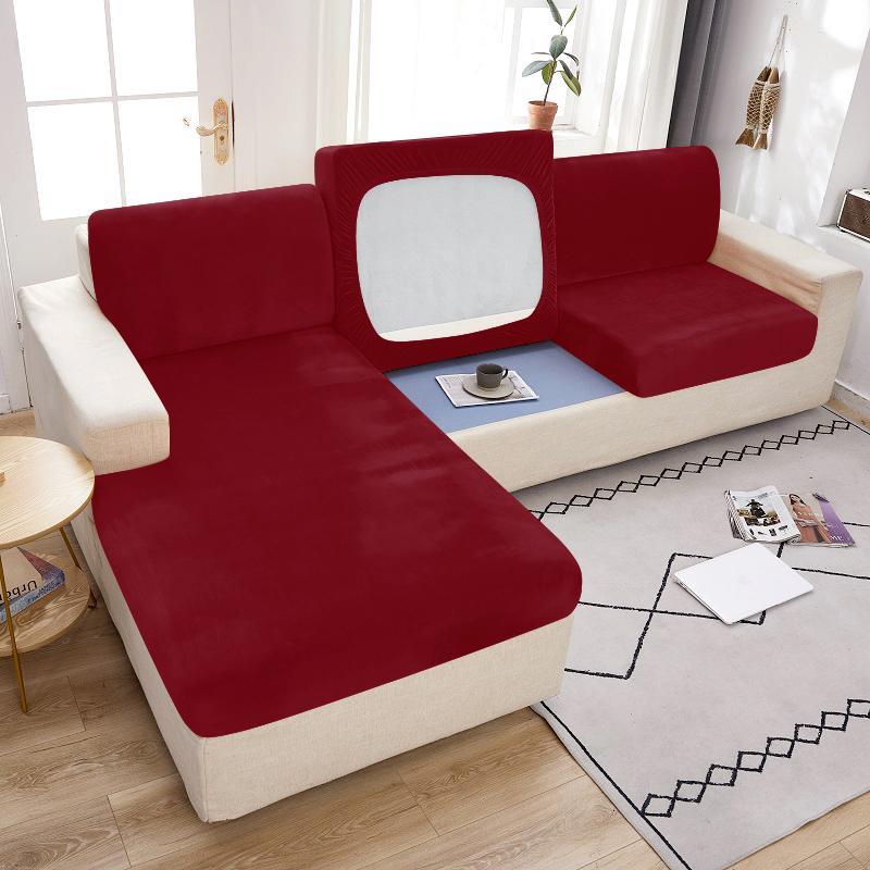 "ENLARGE SIZE"Premium Velvet Sofa Seat Slipcovers (Velvet) - Hika home