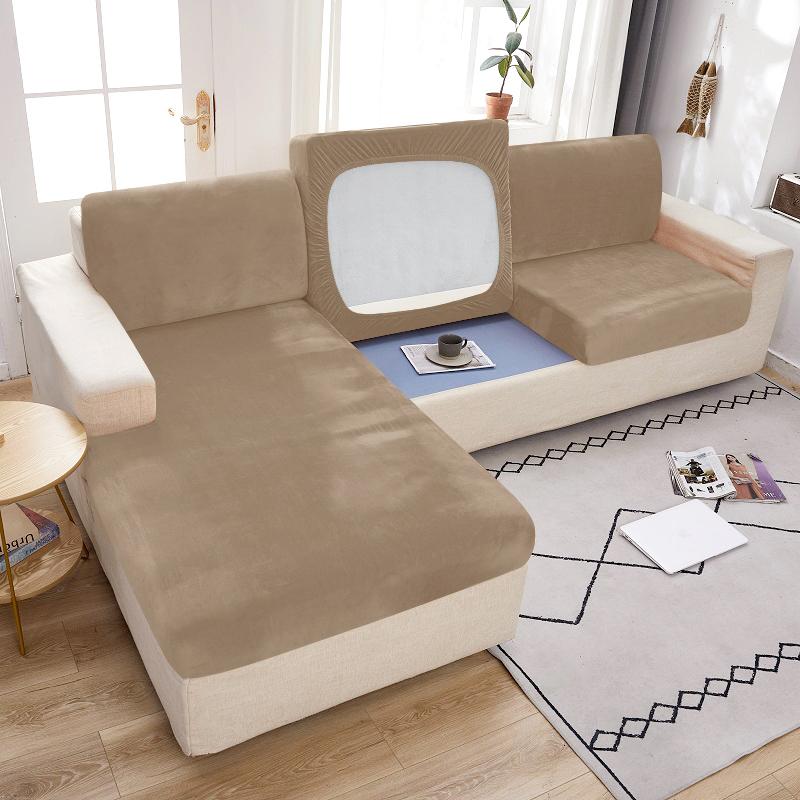 "ENLARGE SIZE"Premium Velvet Sofa Seat Slipcovers (Velvet) - Hika home