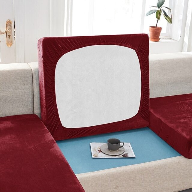 "ENLARGE SIZE"Premium Velvet Sofa Seat Slipcovers (Velvet) - Hika home