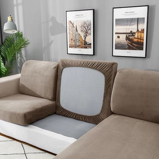 "ENLARGE SIZE"Premium Velvet Sofa Seat Slipcovers (Velvet) - Hika home