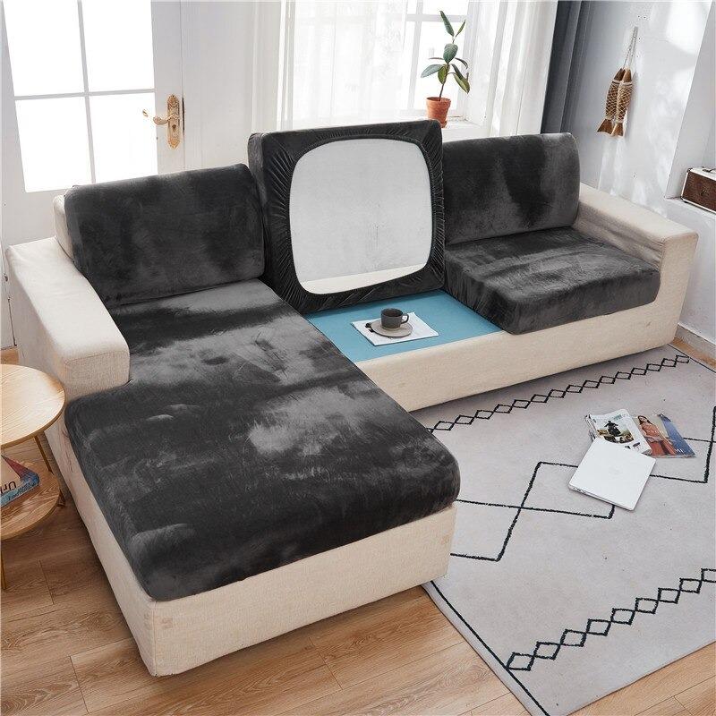 "ENLARGE SIZE"Premium Velvet Sofa Seat Slipcovers (Velvet) - Hika home