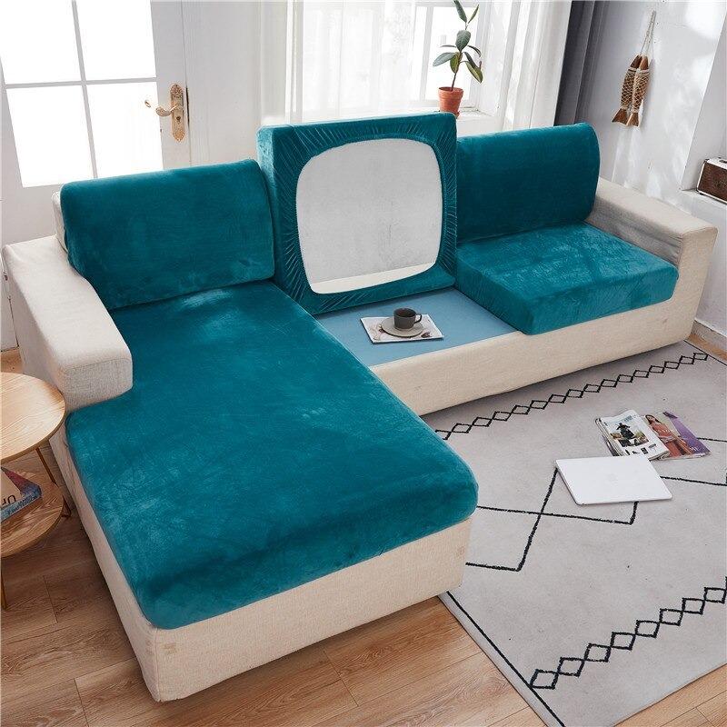 "ENLARGE SIZE"Premium Velvet Sofa Seat Slipcovers (Velvet) - Hika home