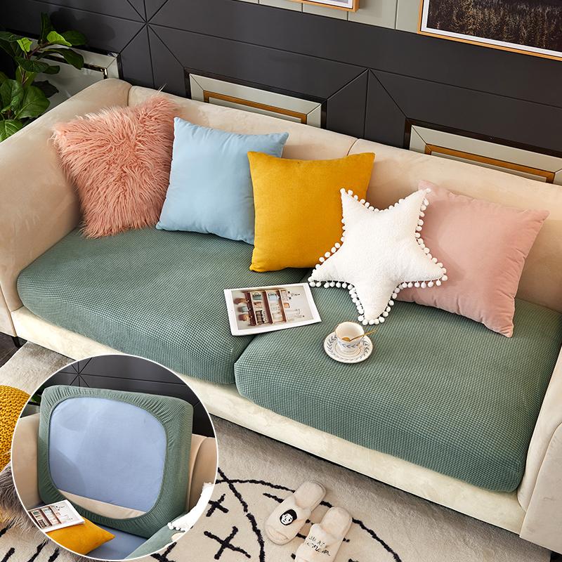 "ENLARGED SIZE"Standard Solid Color Sofa Seat Covers (Polar Fleece) - Hika home