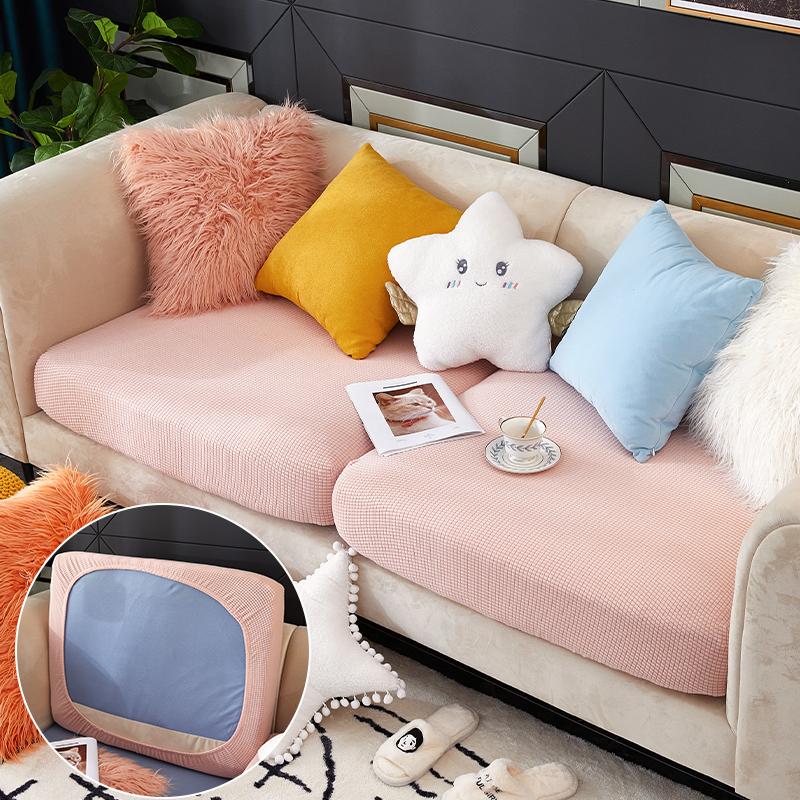 "ENLARGED SIZE"Standard Solid Color Sofa Seat Covers (Polar Fleece) - Hika home