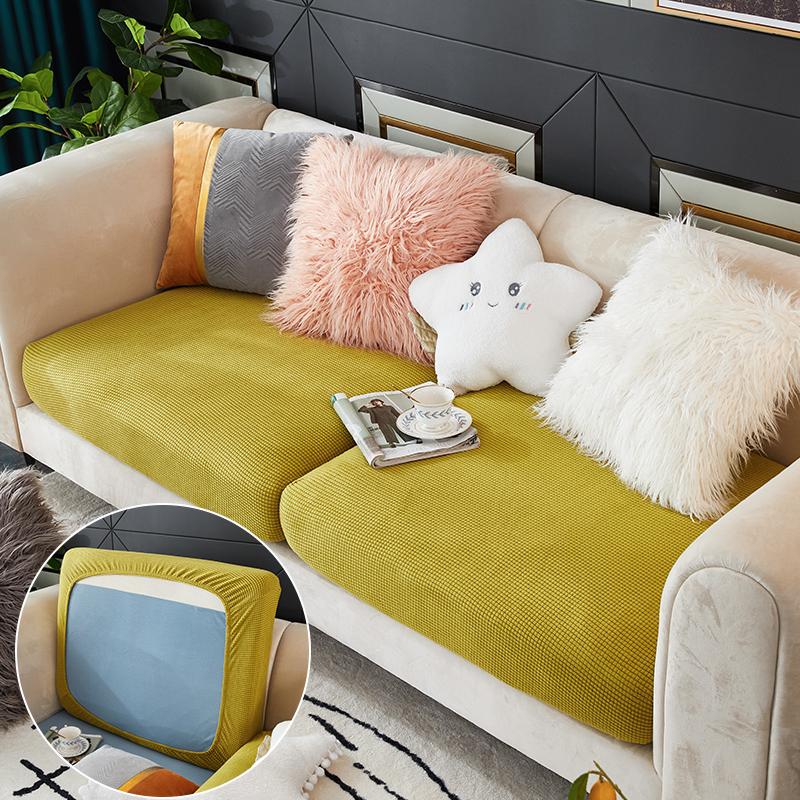 "ENLARGED SIZE"Standard Solid Color Sofa Seat Covers (Polar Fleece) - Hika home