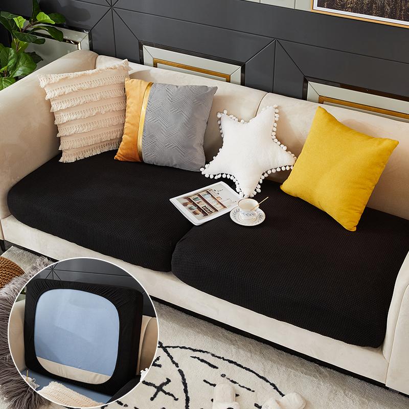 "ENLARGED SIZE"Standard Solid Color Sofa Seat Covers (Polar Fleece) - Hika home