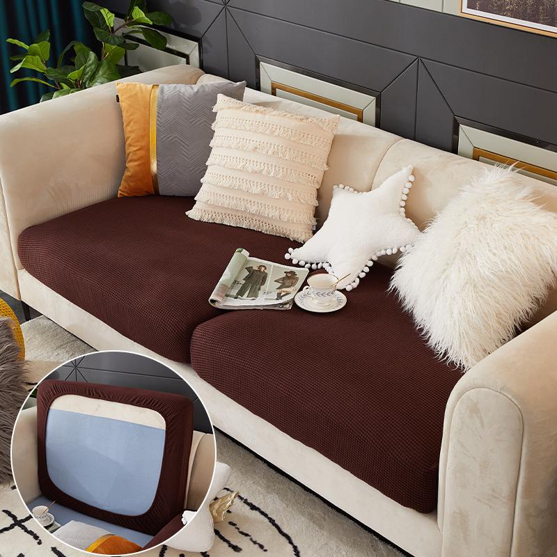 "ENLARGED SIZE"Standard Solid Color Sofa Seat Covers (Polar Fleece) - Hika home