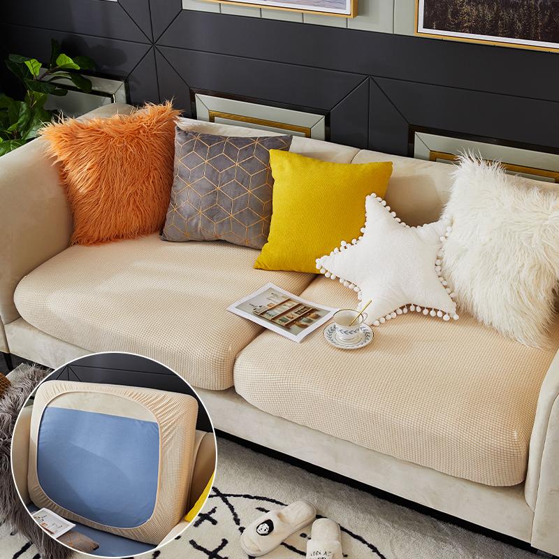 "ENLARGED SIZE"Standard Solid Color Sofa Seat Covers (Polar Fleece) - Hika home
