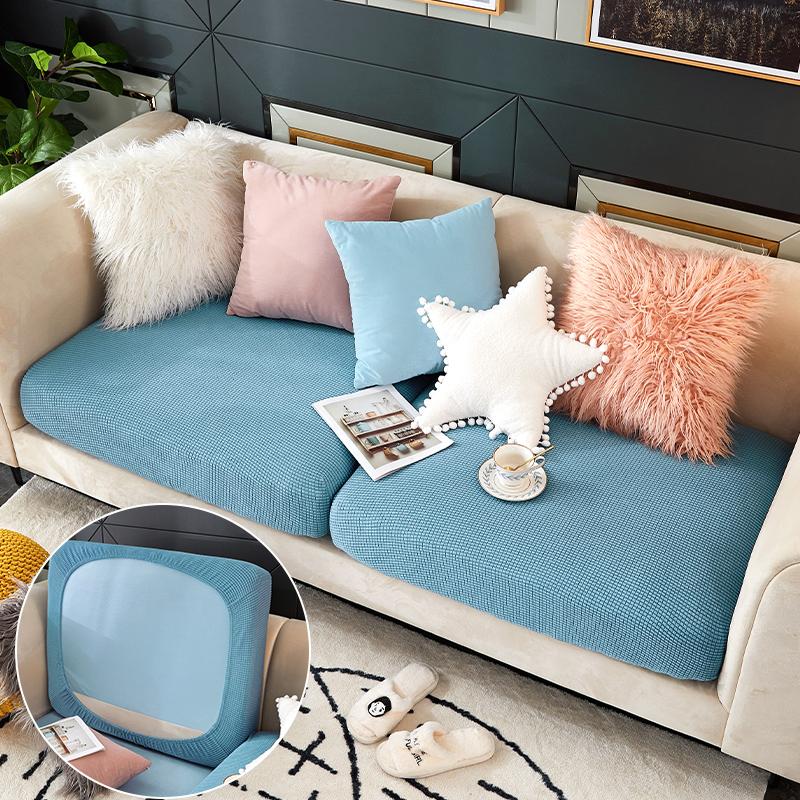 "ENLARGED SIZE"Standard Solid Color Sofa Seat Covers (Polar Fleece) - Hika home