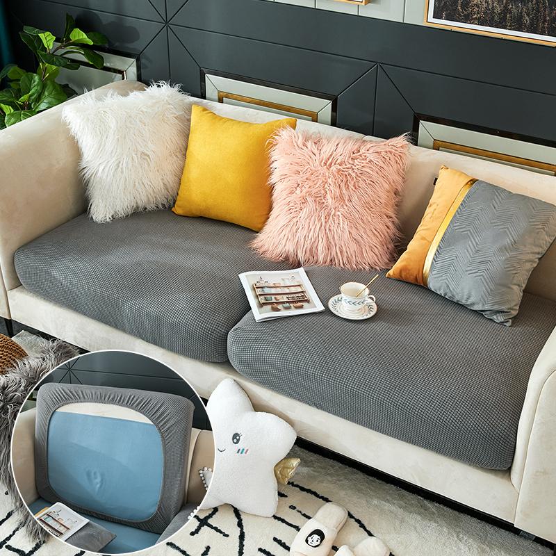 "ENLARGED SIZE"Standard Solid Color Sofa Seat Covers (Polar Fleece) - Hika home