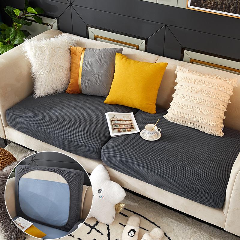 "ENLARGED SIZE"Standard Solid Color Sofa Seat Covers (Polar Fleece) - Hika home