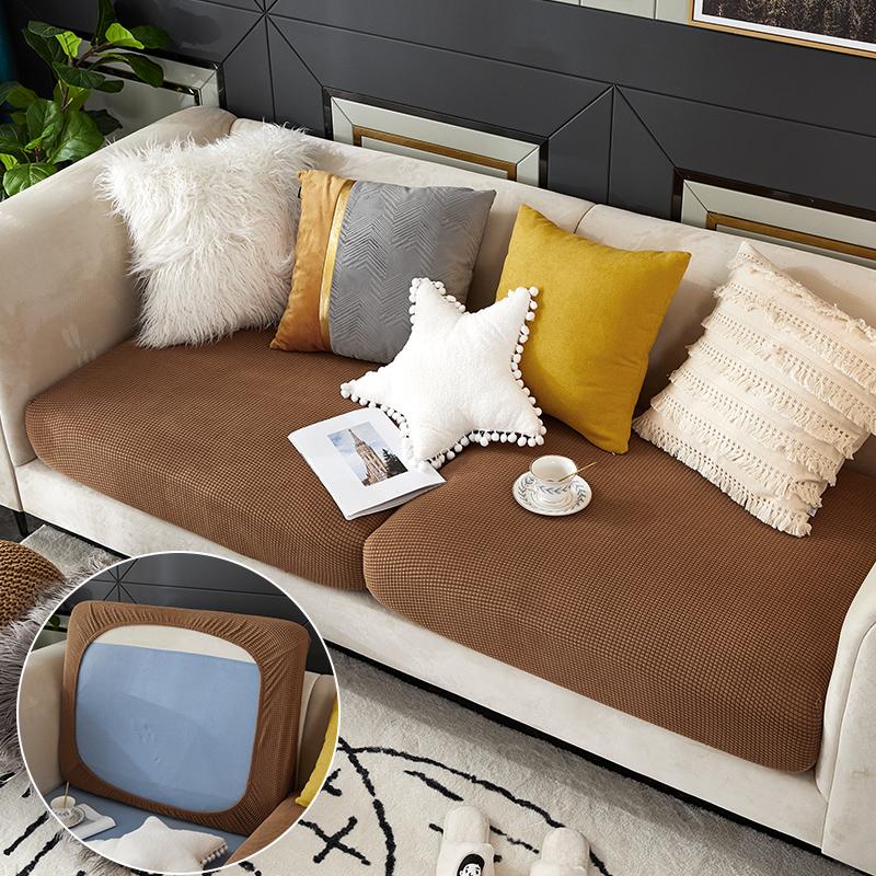 "ENLARGED SIZE"Standard Solid Color Sofa Seat Covers (Polar Fleece) - Hika home