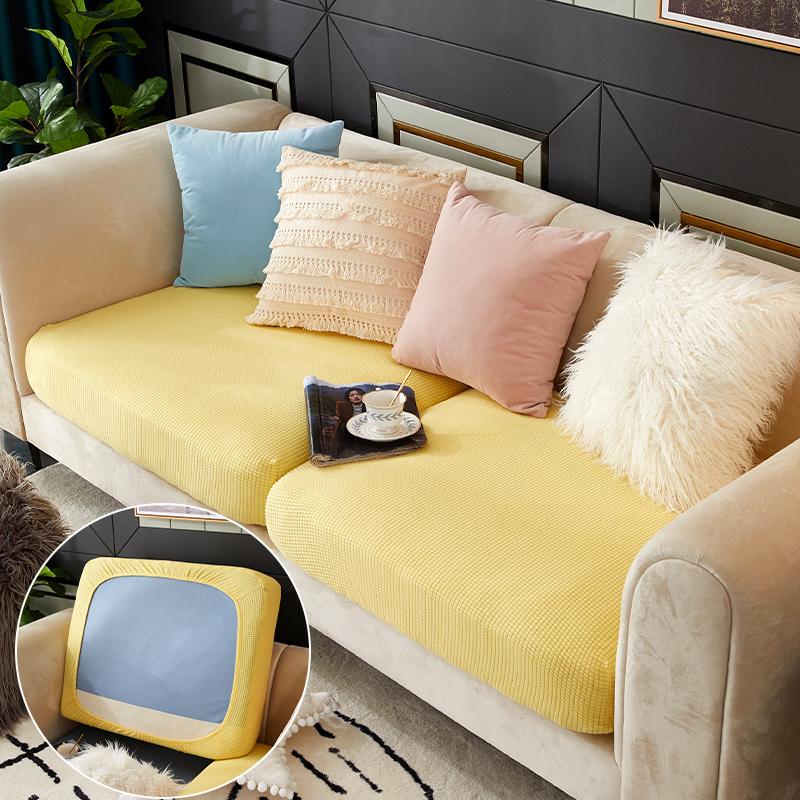 "ENLARGED SIZE"Standard Solid Color Sofa Seat Covers (Polar Fleece) - Hika home