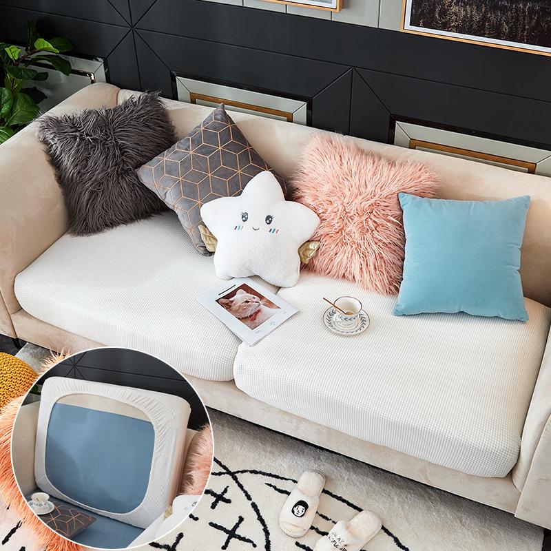 "ENLARGED SIZE"Standard Solid Color Sofa Seat Covers (Polar Fleece) - Hika home