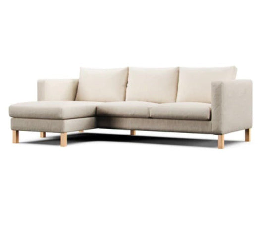 Ikea Karlstad 2 Seat with Chaise Sofa Cove - Hika home