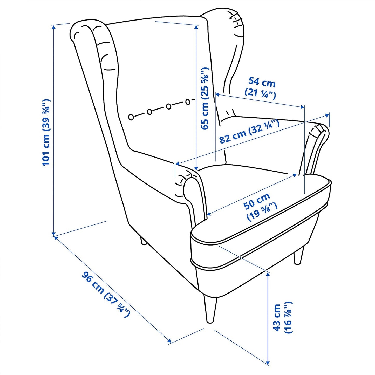 IKEA STRANDMON Wing Chair - Hika home