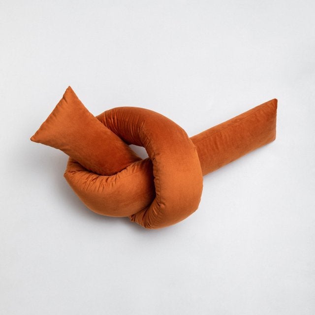 Nordic Velvet Pillow Wave Knot Cushion - Hika home