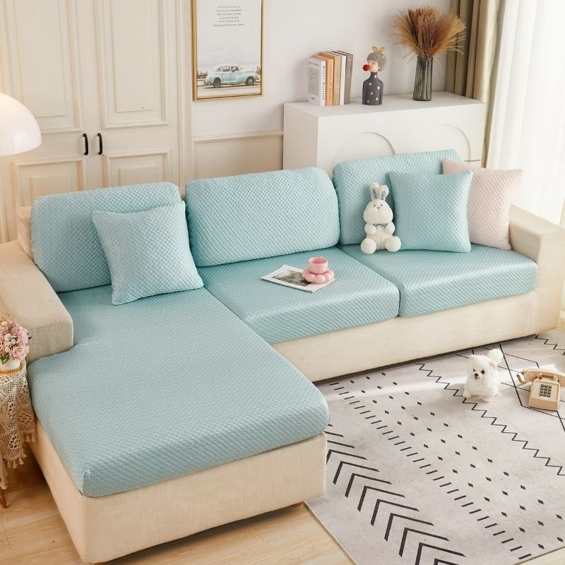 Premium 3D Ice Silk Small Bubble SOFA Covers - Hika home