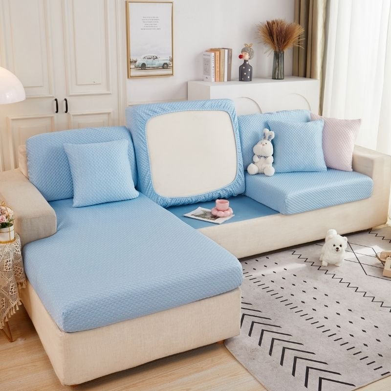 Premium 3D Ice Silk Small Bubble SOFA Covers - Hika home