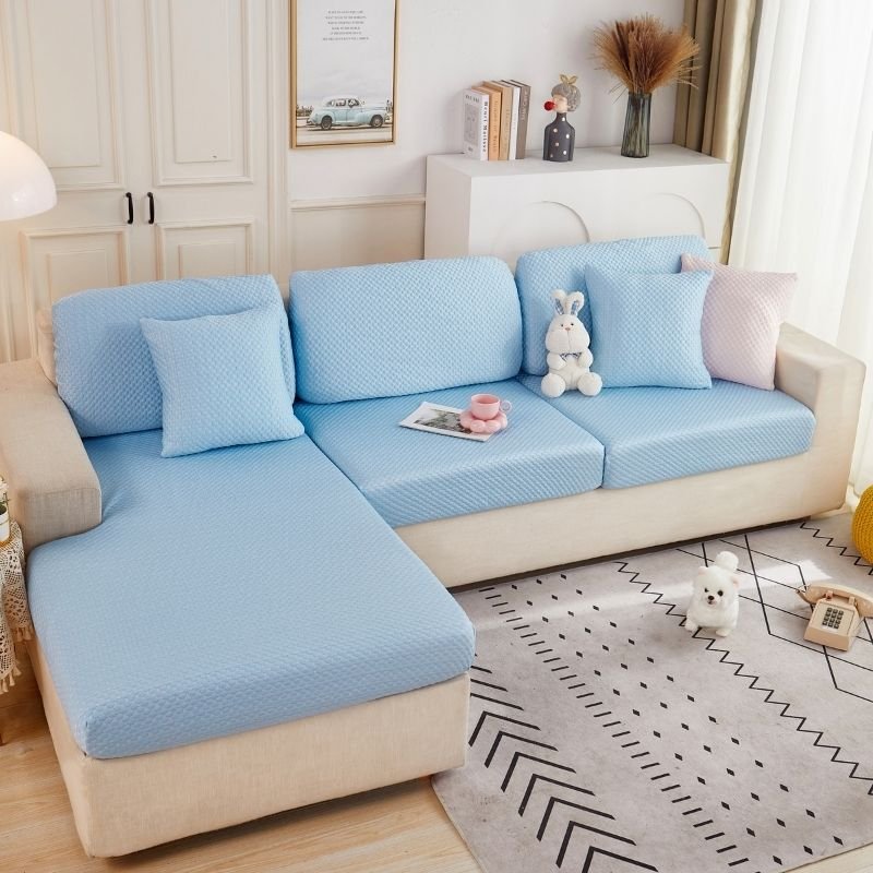 Premium 3D Ice Silk Small Bubble SOFA Covers - Hika home