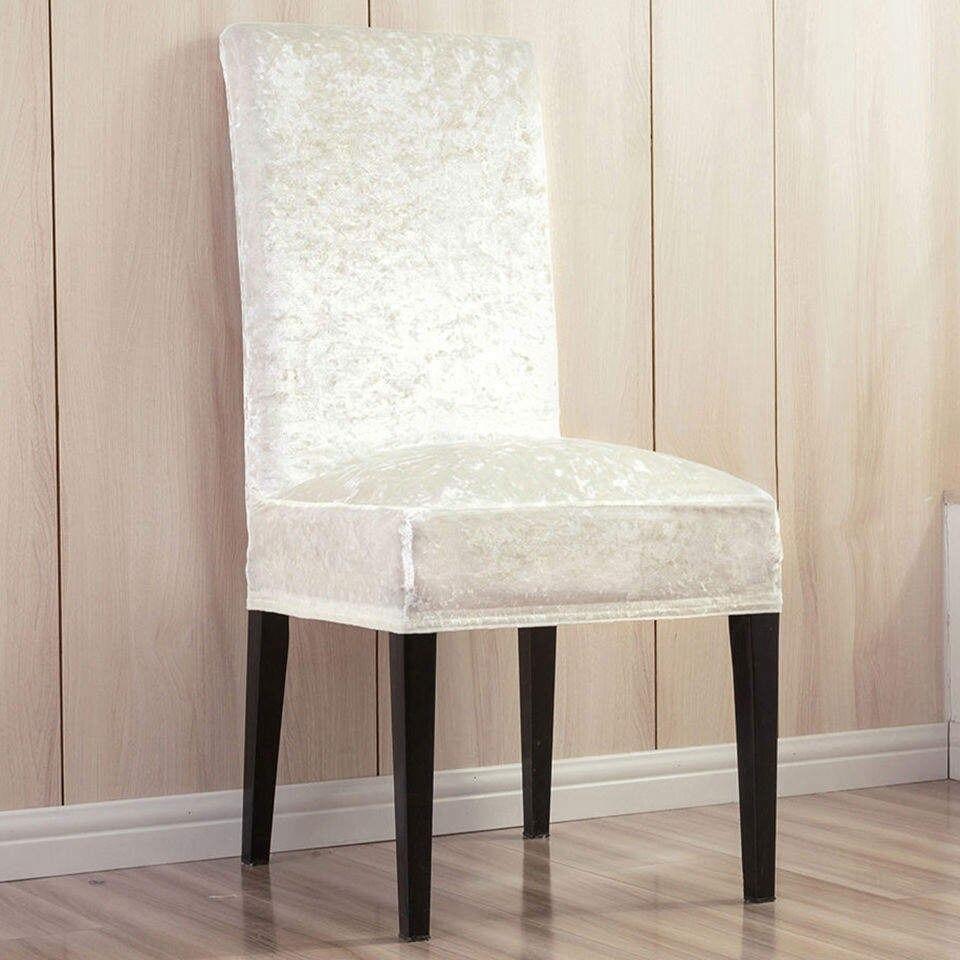 Shiny Velvet Dining Chair Covers (Super Soft) - Hika home