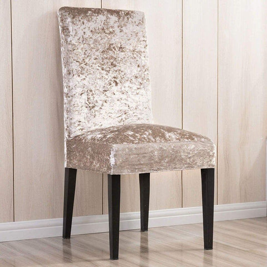 Shiny Velvet Dining Chair Covers (Super Soft) - Hika home
