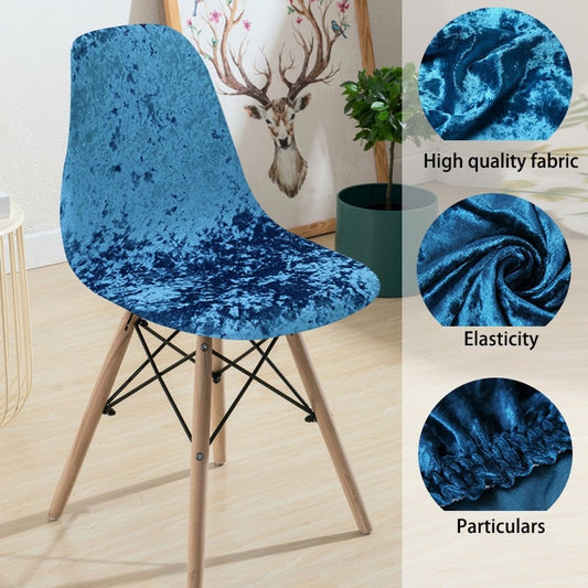 Shiny Velvet Dining Chair Covers (Super Soft) - Hika home