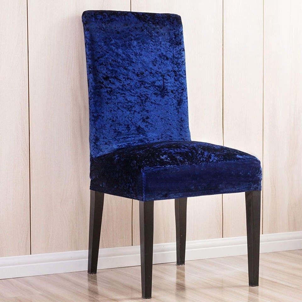 Shiny Velvet Dining Chair Covers (Super Soft) - Hika home