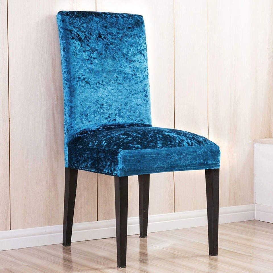 Shiny Velvet Dining Chair Covers (Super Soft) - Hika home