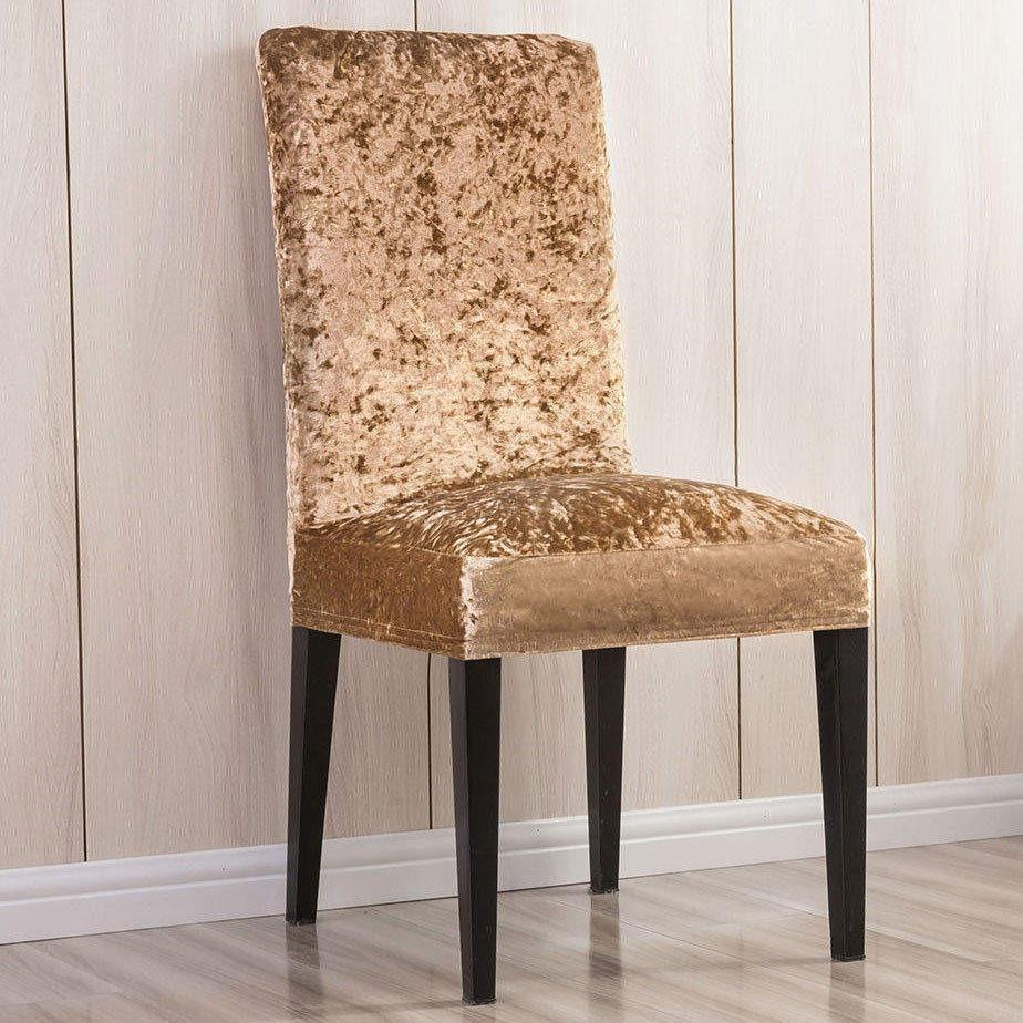 Shiny Velvet Dining Chair Covers (Super Soft) - Hika home